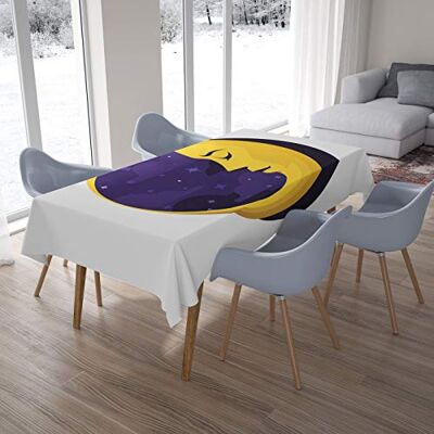 Bonamaison Mantel de Mesa antimoho, Secado rápido, Resistente a Las Manchas, Lavable a máquina, 100% poliéster, 145 x 220 cm, diseñado y Fabricado en Turquía Bonamaison Mantel de Mesa antimoho, Secado rápido, Resistente a Las Manchas, Lavable a máquina, 100% poliéster, 145 x 220 cm, diseñado y Fabricado en Turquía