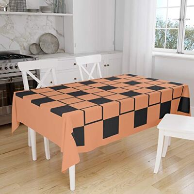 Bonamaison Mantel de Mesa antimoho, Secado rápido, Resistente a Las Manchas, Lavable a máquina, 100% poliéster, 145 x 180 cm, diseñado y Fabricado en Turquía Bonamaison Mantel de Mesa antimoho, Secado rápido, Resistente a Las Manchas, Lavable a máquina, 100% poliéster, 145 x 180 cm, diseñado y Fabricado en Turquía