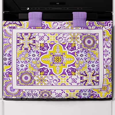 PETTI ARTIGIANI ITALIANI Cubre Horno, Horno de Cocina, Cubierta Horno Moderno de impresión Digital vietri Violeta, 100% Made in Italy PETTI ARTIGIANI ITALIANI Cubre Horno, Horno de Cocina, Cubierta Horno Moderno de impresión Digital vietri Violeta, 100% Made in Italy