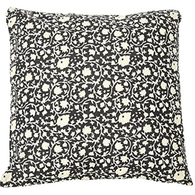 Creative Almohada Decorativa Cuadrada de algodón con diseño de Bloques Florales de inspiración Vintage, 1 Unidad (Paquete de 1), Blanco y Negro Creative Almohada Decorativa Cuadrada de algodón con diseño de Bloques Florales de inspiración Vintage, 1 Unidad (Paquete de 1), Blanco y Negro