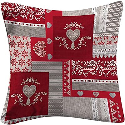 Douceur d'Intérieur Funda de cojín de 60 x 60 cm, Microfibra Sweet Heart 100% poliéster Douceur d'Intérieur Funda de cojín de 60 x 60 cm, Microfibra Sweet Heart 100% poliéster