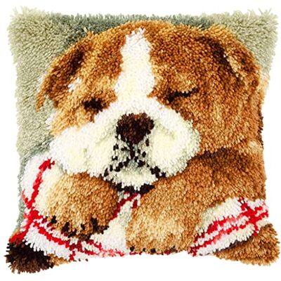 Vervaco Kit Cojin Gancho De Pestillo Cojin Decorativo Bulldog DURMIENDO DIY Manualidades Adultos Set Creativo Regalo Bordado Kit Principiantes ca. 40 x 40 cm Latch Hook Embroidery Vervaco Kit Cojin Gancho De Pestillo Cojin Decorativo Bulldog DURMIENDO DIY Manualidades Adultos Set Creativo Regalo Bordado Kit Principiantes ca. 40 x 40 cm Latch Hook Embroidery