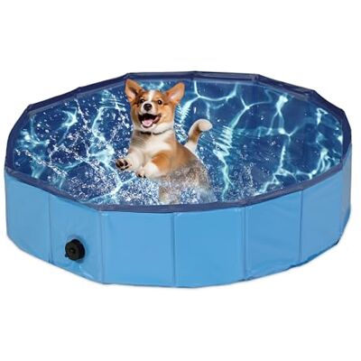 Relaxdays Piscina para Perros - PVC Duradero - Fácil de Montar - Válvula de Drenaje - Piscina para Mascotas Relaxdays Piscina para Perros - PVC Duradero - Fácil de Montar - Válvula de Drenaje - Piscina para Mascotas