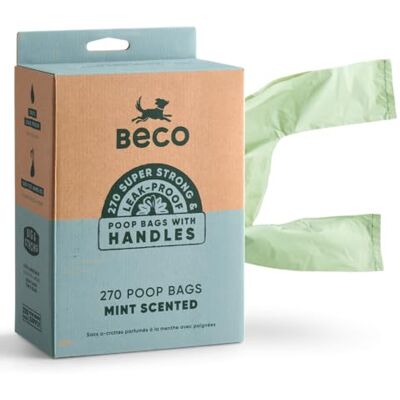 Beco Bolsas de Basura para Heces con Aroma a Menta - 270 Paquetes Beco Bolsas de Basura para Heces con Aroma a Menta - 270 Paquetes