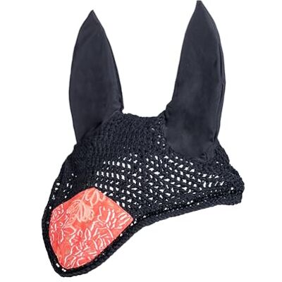 HKM SPORT EQUIPMENT - Savona - Negro - Horse fly bonnet HKM SPORT EQUIPMENT - Savona - Negro - Horse fly bonnet