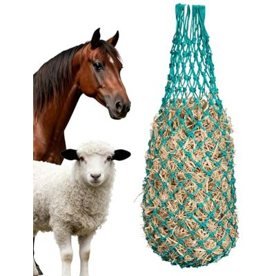 VEVOR Redes de Heno Colgantes de Alimentación Lenta, 4 uds, 0,9 m de Longitud Extendida, Agujeros de 38 x 38 mm, PE, con 4 Ganchos de Mosquetón, para Caballos, Ovejas, Vacas, Alpacas y Ganado VEVOR Redes de Heno Colgantes de Alimentación Lenta, 4 uds, 0,9 m de Longitud Extendida, Agujeros de 38 x 38 mm, PE, con 4 Ganchos de Mosquetón, para Caballos, Ovejas, Vacas, Alpacas y Ganado