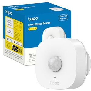 Tapo TP-Link T100 Detector de Movimiento WiFi, Amplia Cobertura, Sensor de Alarma Antirrobo,Rotación 120º, Montaje Magnético, Control App, Requiere Hub Tapo TP-Link T100 Detector de Movimiento WiFi, Amplia Cobertura, Sensor de Alarma Antirrobo,Rotación 120º, Montaje Magnético, Control App, Requiere Hub