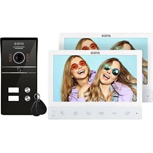 EURA Bifamiliar, Videoportero 4 Cables, Monitor Color 2 x 7, 2 entradas, Cifrado, FHD, RFID, 1080p, Blanco EURA Bifamiliar, Videoportero 4 Cables, Monitor Color 2 x 7, 2 entradas, Cifrado, FHD, RFID, 1080p, Blanco