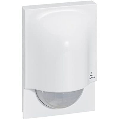 Legrand Detector de Movimiento inalámbrico, Uso Interior y Exterior IP44, detección infrarroja de 140° Ajustable hasta 8m, Viene con 2 Pilas AA Autonomía de 2 años Legrand Detector de Movimiento inalámbrico, Uso Interior y Exterior IP44, detección infrarroja de 140° Ajustable hasta 8m, Viene con 2 Pilas AA Autonomía de 2 años