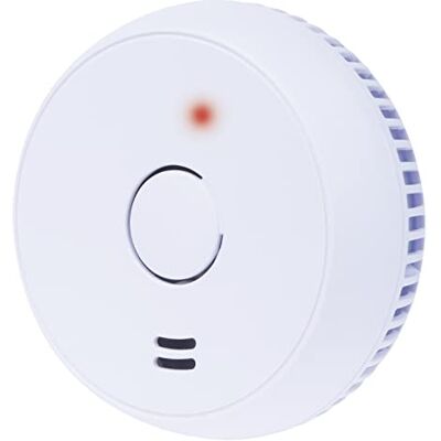 EMOS Detector de Humo/Detector de Incendios/Detector de Incendios para Montaje en Pared, Sensor fotoeléctrico, señal acústica de 85 dB, Aviso de Advertencia LED óptico, 10 años de Vida útil, batería EMOS Detector de Humo/Detector de Incendios/Detector de Incendios para Montaje en Pared, Sensor fotoeléctrico, señal acústica de 85 dB, Aviso de Advertencia LED óptico, 10 años de Vida útil, batería