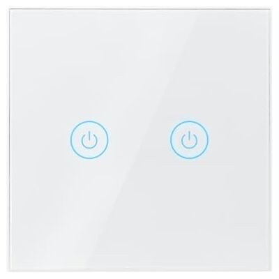 LogiLink Interruptor de pared inteligente Wi-Fi (2 aumentos), controlable mediante aplicación, compatible con Tuya, compatible con Amazon Alexa y Google Home LogiLink Interruptor de pared inteligente Wi-Fi (2 aumentos), controlable mediante aplicación, compatible con Tuya, compatible con Amazon Alexa y Google Home