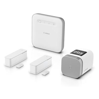 Bosch Paquete básico Smart Home de clima interior II, control de climatización y calefacción eficiente, compatible con Apple Homekit, Amazon Alexa y asistente de Google Bosch Paquete básico Smart Home de clima interior II, control de climatización y calefacción eficiente, compatible con Apple Homekit, Amazon Alexa y asistente de Google