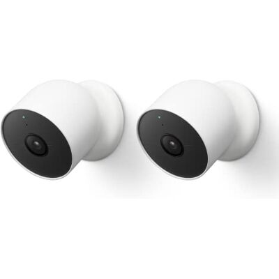 Google Nest CAM (Paquete de 2) Cámara de Seguridad Inteligente para Interiores y Exteriores, White Google Nest CAM (Paquete de 2) Cámara de Seguridad Inteligente para Interiores y Exteriores, White
