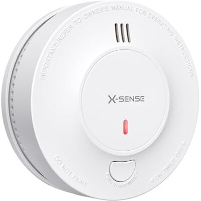 X-Sense Detector de Humo Mejorado batería de 10 años, Alarma de Incendio con Sensor fotoeléctrico, Alarma de Incendio certificada CE y EN 14604, , 1 Pieza X-Sense Detector de Humo Mejorado batería de 10 años, Alarma de Incendio con Sensor fotoeléctrico, Alarma de Incendio certificada CE y EN 14604, , 1 Pieza