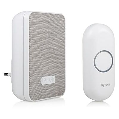 Kit de timbre inalámbrico Byron - Gris, Blanco - Tipo de timbre Kit de timbre inalámbrico Byron - Gris, Blanco - Tipo de timbre