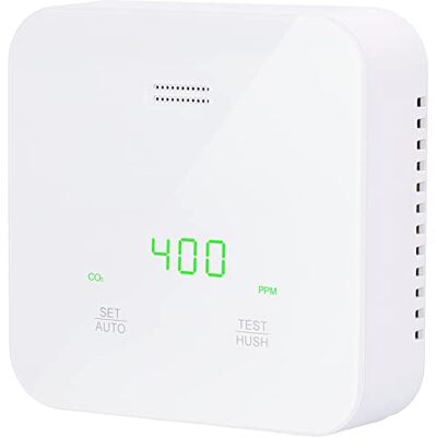 Unitec Medidor de CO2, detección de dióxido de Carbono, detección de Temperatura y Humedad, con indicador de semáforo y Alarma de Voz, Marca CE. Unitec Medidor de CO2, detección de dióxido de Carbono, detección de Temperatura y Humedad, con indicador de semáforo y Alarma de Voz, Marca CE.