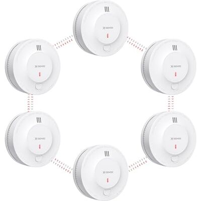 X-Sense Detector de Humo de Interconexión Inalámbrica, Batería de 10 Años, Certificado EN14604, , Pack de 6 X-Sense Detector de Humo de Interconexión Inalámbrica, Batería de 10 Años, Certificado EN14604, , Pack de 6