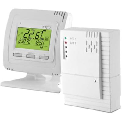 Elektrobock Conjunto de termostato inalámbrico para habitación EOB pantalla clara con retroiluminación Elektrobock Conjunto de termostato inalámbrico para habitación EOB pantalla clara con retroiluminación