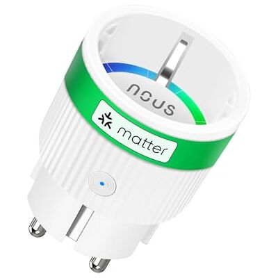 NOUS Enchufe Inteligente Matter con Monitorización de Consumo, 16A 3840W, Compatible con Alexa, Google Home, Apple Homekit, Tuya, SmartThings, Control Remoto por App, WiFi 2.4 GHz NOUS Enchufe Inteligente Matter con Monitorización de Consumo, 16A 3840W, Compatible con Alexa, Google Home, Apple Homekit, Tuya, SmartThings, Control Remoto por App, WiFi 2.4 GHz