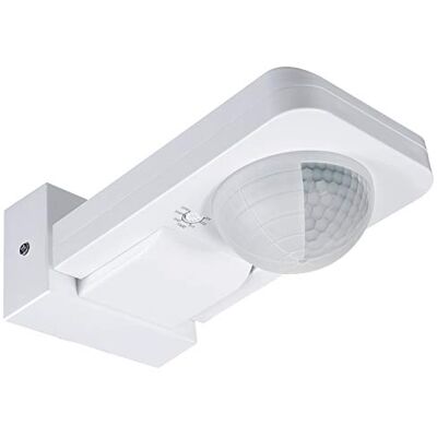Maclean W Sensor de Movimiento por Infrarrojos con Sensor Crepuscular Alcance de Detección de 360° hasta 20 m IP65 máx. 2000 W (Blanco) Maclean W Sensor de Movimiento por Infrarrojos con Sensor Crepuscular Alcance de Detección de 360° hasta 20 m IP65 máx. 2000 W (Blanco)