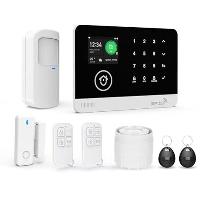 TUGARD Sistema de Alarma para la Seguridad del Hogar, Sistema de Alarma de Seguridad del Hogar Inteligente, Kit de 8 Piezas para la Seguridad de los Mayores y los Niños, Alerta Telefónica TUGARD Sistema de Alarma para la Seguridad del Hogar, Sistema de Alarma de Seguridad del Hogar Inteligente, Kit de 8 Piezas para la Seguridad de los Mayores y los Niños, Alerta Telefónica