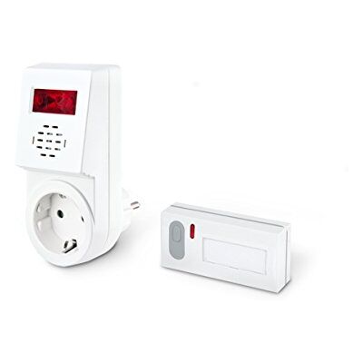 Elektrobock Timbre inalámbrico con indicador de luz y enchufes, Elektrobock Timbre inalámbrico con indicador de luz y enchufes,