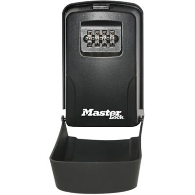 Master Lock Caja de seguridad para llaves de montaje en pared con cubierta extraíble, de tamaño mediano, para exteriores, con kit de montaje incluido. Modelo Master Lock Caja de seguridad para llaves de montaje en pared con cubierta extraíble, de tamaño mediano, para exteriores, con kit de montaje incluido. Modelo