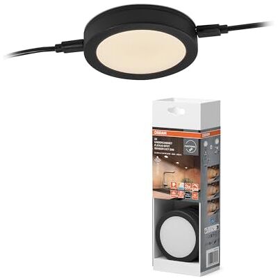 OSRAM Luz Bajo Gabinete Flexus Spot 9.8W, 580lm, CCT 2700-5000K, regulable, Negro, ABS, Sensor, redondo 75mm OSRAM Luz Bajo Gabinete Flexus Spot 9.8W, 580lm, CCT 2700-5000K, regulable, Negro, ABS, Sensor, redondo 75mm