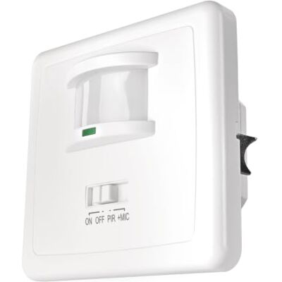 EMOS Detector de Movimiento por Infrarrojos para Interiores, Alcance de 9 m Detección de ruido, rango de detección de 9 m/160°, duración y sensibilidad ajustables, altura de instalación 1-1,8 m EMOS Detector de Movimiento por Infrarrojos para Interiores, Alcance de 9 m Detección de ruido, rango de detección de 9 m/160°, duración y sensibilidad ajustables, altura de instalación 1-1,8 m