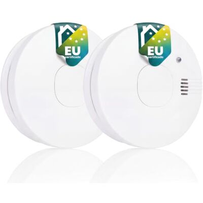 Smartwares 2 Detectores de Humo Pila Reemplazable Sensor de 10 años Smartwares 2 Detectores de Humo Pila Reemplazable Sensor de 10 años