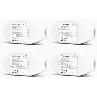 meross Interruptor WiFi Inteligente Universal con Control Remoto, 4 uds. meross Interruptor WiFi Inteligente Universal con Control Remoto, 4 uds.