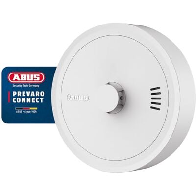 ABUS Prevaro Connect Detector de Calor Inalámbrico para Cocina, Baño, Garaje y Sótano, con Batería de 10 Años, Botón Grande de Prueba, Montaje Adhesivo y Soporte Magnético ABUS Prevaro Connect Detector de Calor Inalámbrico para Cocina, Baño, Garaje y Sótano, con Batería de 10 Años, Botón Grande de Prueba, Montaje Adhesivo y Soporte Magnético