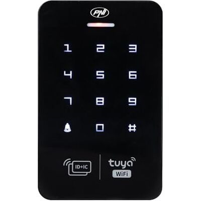 PNI Teclado de control de acceso DK150T con Wi-Fi, desbloqueo con PIN, tarjeta RFID y desde la aplicación Tuya Smart, IP65, negro PNI Teclado de control de acceso DK150T con Wi-Fi, desbloqueo con PIN, tarjeta RFID y desde la aplicación Tuya Smart, IP65, negro