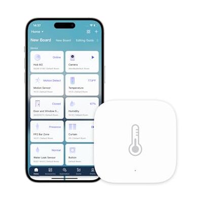 Aqara Sensor de Temperatura y Humedad, Zigbee, Requiere HUB para Control a Distancia y Domótica, Termómetro Higrómetro Inalámbrico, Compatible con HomeKit, Alexa, IFTTT Aqara Sensor de Temperatura y Humedad, Zigbee, Requiere HUB para Control a Distancia y Domótica, Termómetro Higrómetro Inalámbrico, Compatible con HomeKit, Alexa, IFTTT