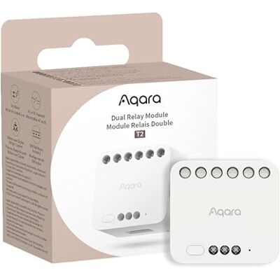 Aqara Módulo Relé Doble T2,Requiere Zigbee 3.0 HUB,Matter over Bridge para Puertas de Garaje y Calderas, Interruptor de Persiana Enrollable e de Luz, Compatible Homekit, Google Home y Alexa Aqara Módulo Relé Doble T2,Requiere Zigbee 3.0 HUB,Matter over Bridge para Puertas de Garaje y Calderas, Interruptor de Persiana Enrollable e de Luz, Compatible Homekit, Google Home y Alexa