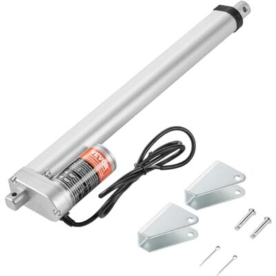 VEVOR Actuador Lineal de 12 V, Actuador de Movimiento Lineal de 300 mm 220 lbs/1000 N 14 mm/s con Soporte de Montaje y Protección IP54 para Muebles, Sistemas de Automatización, Equipos Mecánicos VEVOR Actuador Lineal de 12 V, Actuador de Movimiento Lineal de 300 mm 220 lbs/1000 N 14 mm/s con Soporte de Montaje y Protección IP54 para Muebles, Sistemas de Automatización, Equipos Mecánicos