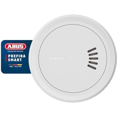 ABUS Prefira Smart Detector de Humo Inteligente y Certificado, Compatible con Smart Home, Notificaciones Push, Reducción de Falsas Alarmas, LED Adaptativo y Montaje Adhesivo con Soporte Magnético ABUS Prefira Smart Detector de Humo Inteligente y Certificado, Compatible con Smart Home, Notificaciones Push, Reducción de Falsas Alarmas, LED Adaptativo y Montaje Adhesivo con Soporte Magnético