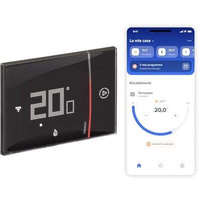 Bticino – Termostato Inteligente WiFi Smarther2 con Netatmo, termostato de Caldera empotrable, programable, Control de Encendido/Apagado también con aplicación, Alexa y Google, visualización Bticino – Termostato Inteligente WiFi Smarther2 con Netatmo, termostato de Caldera empotrable, programable, Control de Encendido/Apagado también con aplicación, Alexa y Google, visualización