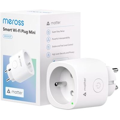 meross Toma conectada Matter (tipo E), 16 A, compatible con Apple Home, Alexa y Google Home, toma con medición de energía para panel solar fotovoltaico, control de voz y remoto meross Toma conectada Matter (tipo E), 16 A, compatible con Apple Home, Alexa y Google Home, toma con medición de energía para panel solar fotovoltaico, control de voz y remoto