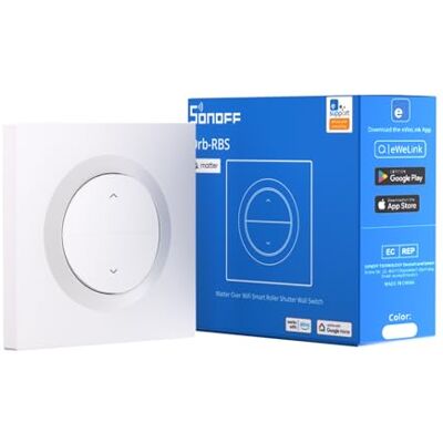 SONOFF Fusion, Interruptor de Persianas Inteligente Matter, Orb-RBS(), Wi-Fi 2.4GHz, Control Porcentual, Temporizador y Voz, Compatible con Alexa/Google/Home Assistant, Requiere Cable Neutro SONOFF Fusion, Interruptor de Persianas Inteligente Matter, Orb-RBS(), Wi-Fi 2.4GHz, Control Porcentual, Temporizador y Voz, Compatible con Alexa/Google/Home Assistant, Requiere Cable Neutro