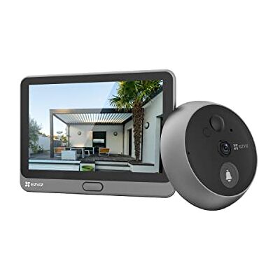 EZVIZ Mirilla Digital de Puerta con Pantalla Táctil a Color de 4.3'' Cámara Video Timbre Inalámbrico Monitor con Batería Recargable 4600mAh,PIR Detección de Movimiento,Audio Bidireccional,Modelo CP4 EZVIZ Mirilla Digital de Puerta con Pantalla Táctil a Color de 4.3'' Cámara Video Timbre Inalámbrico Monitor con Batería Recargable 4600mAh,PIR Detección de Movimiento,Audio Bidireccional,Modelo CP4