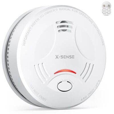 X-Sense Detector de Humo Wi-Fi con Base magnética, Certificado EN 14604, Alarma de Incendio Inalámbrica Interconectada, Monitorización Remota vía App (Requiere Base SBS50), , 1 Unidad X-Sense Detector de Humo Wi-Fi con Base magnética, Certificado EN 14604, Alarma de Incendio Inalámbrica Interconectada, Monitorización Remota vía App (Requiere Base SBS50), , 1 Unidad