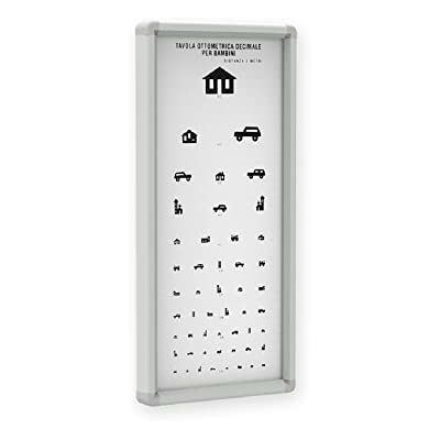 GIMA ottotipo no luminoso pediátrico, 3 m, lote de 1 pieza GIMA ottotipo no luminoso pediátrico, 3 m, lote de 1 pieza