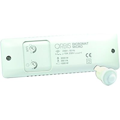 Orbis DICROMAT 2 Mini 230V. Detector Movimiento EMPOTRABLE EN Techo 360º 2 CIRC..DETEC.:ø 7 M A 2,5 M ALT Orbis DICROMAT 2 Mini 230V. Detector Movimiento EMPOTRABLE EN Techo 360º 2 CIRC..DETEC.:ø 7 M A 2,5 M ALT