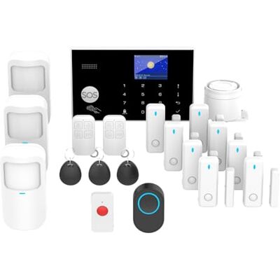 TUGARD Alarma con Sistema WiFi/gsm 2G, Compatible con Google Home y Alexa, Kit antirrobo con Sirena, Detector de Movimiento, Timbre de Puerta, sensores para Puertos para Proteger su hogar y Oficina TUGARD Alarma con Sistema WiFi/gsm 2G, Compatible con Google Home y Alexa, Kit antirrobo con Sirena, Detector de Movimiento, Timbre de Puerta, sensores para Puertos para Proteger su hogar y Oficina