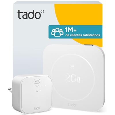 tado Kit de Inicio del termostato Inteligente ° X (2.ª generación): con Cable, Incluye Bridge X y Cable USB-C,Control de la calefacción Mediante la aplicación ° y comandos de Voz tado Kit de Inicio del termostato Inteligente ° X (2.ª generación): con Cable, Incluye Bridge X y Cable USB-C,Control de la calefacción Mediante la aplicación ° y comandos de Voz