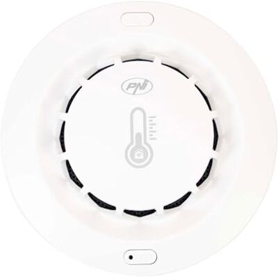 PNI Sensor de Humo, Temperatura y Humedad SafeHouse A022 con Wi-Fi, Compatible con la aplicación Tuya, Alarma Sonora de 80dB, alimentación 3V PNI Sensor de Humo, Temperatura y Humedad SafeHouse A022 con Wi-Fi, Compatible con la aplicación Tuya, Alarma Sonora de 80dB, alimentación 3V