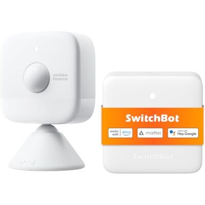 SwitchBot Sensor de Presencia con Hub Matter, Sensor de Movimiento mmWave, PIR y sensor de luz, detecta movimiento/quietud, Apple Home/Alexa/Google/Home Assistant, dispositivos IR vía app SwitchBot Sensor de Presencia con Hub Matter, Sensor de Movimiento mmWave, PIR y sensor de luz, detecta movimiento/quietud, Apple Home/Alexa/Google/Home Assistant, dispositivos IR vía app