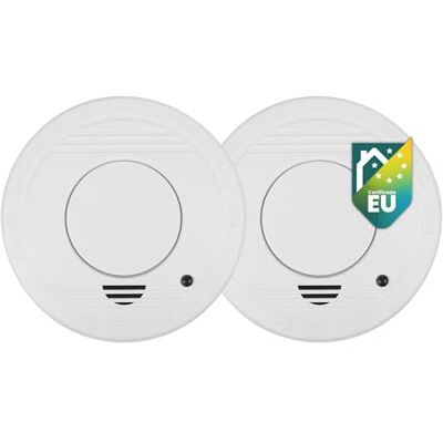 Smartwares RM250/2 Detector de Humo, batería incluida, botón de Prueba, 85 dB Smartwares RM250/2 Detector de Humo, batería incluida, botón de Prueba, 85 dB