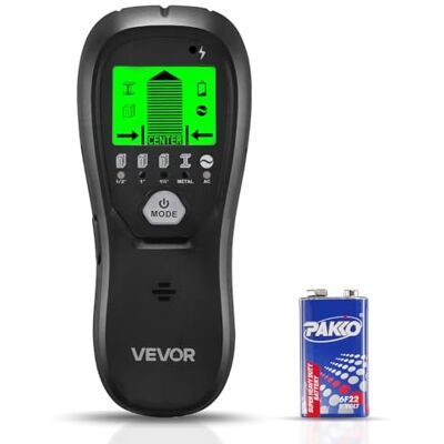 VEVOR Detector Electrónico de Vigas de Pared 5 en 1, con Sensor Inteligente, Pantalla LCD de Alta Definición y Alarma Sonora, Vigas Metálicas y Cables Eléctricos, Color Negro, 170 x 72 x 37 mm VEVOR Detector Electrónico de Vigas de Pared 5 en 1, con Sensor Inteligente, Pantalla LCD de Alta Definición y Alarma Sonora, Vigas Metálicas y Cables Eléctricos, Color Negro, 170 x 72 x 37 mm